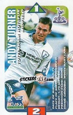 Sticker Andy Turner - Squads Premier League 1996-1997 n. 128 - Subbuteo