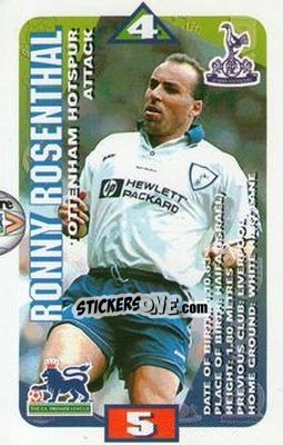 Figurina Ronny Rosenthal - Squads Premier League 1996-1997 n. 133 - Subbuteo