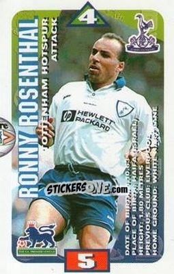 Sticker Ronny Rosenthal - Squads Premier League 1996-1997 - Subbuteo