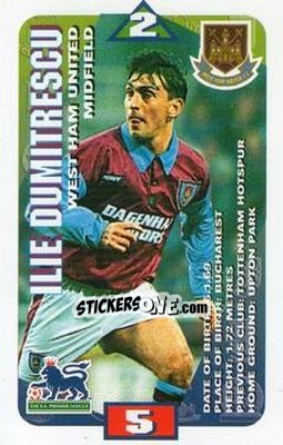 Sticker Ilie Dumitrescu - Squads Premier League 1996-1997 - Subbuteo