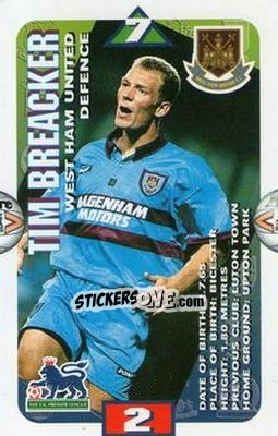 Sticker Tim Breacker - Squads Premier League 1996-1997 - Subbuteo