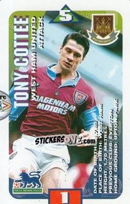 Sticker Tony Cottee - Squads Premier League 1996-1997 - Subbuteo