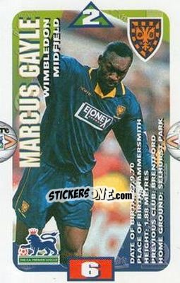 Cromo Marcus Gayle - Squads Premier League 1996-1997 - Subbuteo