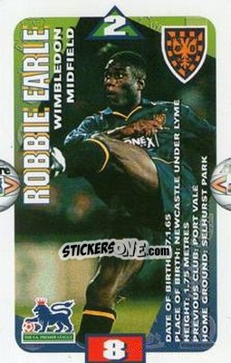 Sticker Robbie Earle - Squads Premier League 1996-1997 n. 146 - Subbuteo
