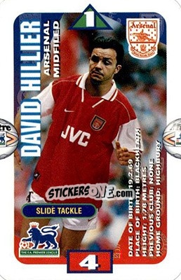 Sticker David Hillier - Squads Premier League 1996-1997. Pro Edition - Subbuteo