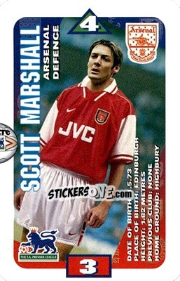 Cromo Scott Marshall - Squads Premier League 1996-1997. Pro Edition - Subbuteo