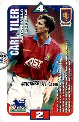 Sticker Carl Tiler - Squads Premier League 1996-1997. Pro Edition n. 10 - Subbuteo