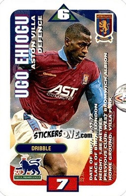 Sticker Ugo Ehiogu - Squads Premier League 1996-1997. Pro Edition n. 15 - Subbuteo