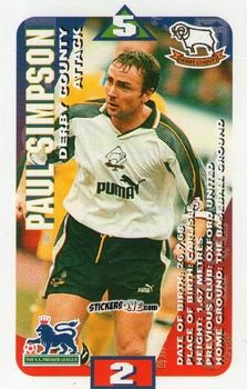Sticker Paul Simpson - Squads Premier League 1996-1997. Pro Edition n. 42 - Subbuteo
