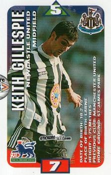 Figurina Keith Gillespie - Squads Premier League 1996-1997. Pro Edition n. 98 - Subbuteo