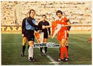 Cromo Jörg Daniel / Bernd Cullmann / Schiedsrichter Heinz Aldinger - Fussball 1980-1981 n. 63 - Bergmann