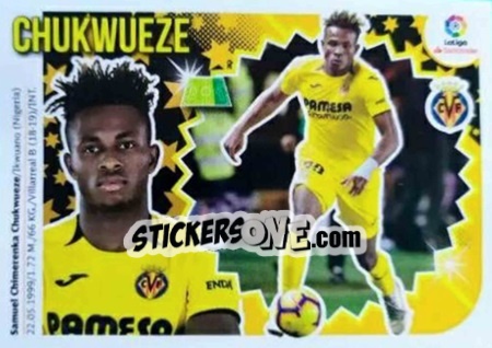 Sticker Samuel Chukwueze - Liga Spagnola 2018-2019 n. M39 - Colecciones ESTE