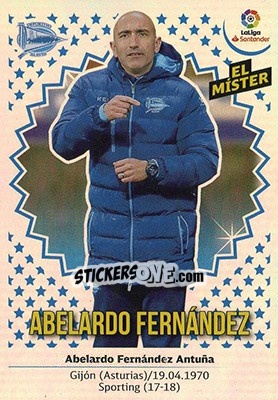 Sticker ENTRENADOR ALAVéS - Abelardo Fernández (2) - Liga Spagnola 2018-2019 - Colecciones ESTE
