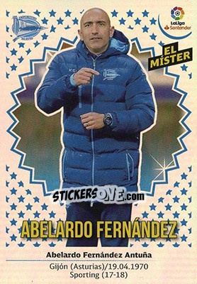 Sticker ENTRENADOR ALAVéS - Abelardo Fernández (2) - Liga Spagnola 2018-2019 n. 2 - Colecciones ESTE