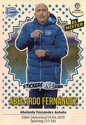 Figurina ENTRENADOR ALAVéS - Abelardo Fernández (2) - Liga Spagnola 2018-2019 - Colecciones ESTE