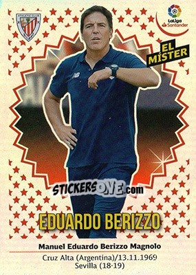 Sticker ENTRENADOR ATHLETIC CLUB - Eduardo Berizzo (4) - Liga Spagnola 2018-2019 n. 4 - Colecciones ESTE