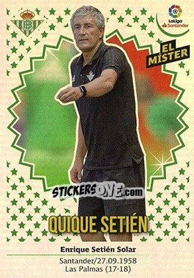 Sticker ENTRENADOR REAL BETIS - Quique Setién (10) - Liga Spagnola 2018-2019 - Colecciones ESTE