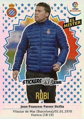 Sticker ENTRENADOR RCD ESPANYOL - Rubi (16) - Liga Spagnola 2018-2019 n. 16 - Colecciones ESTE