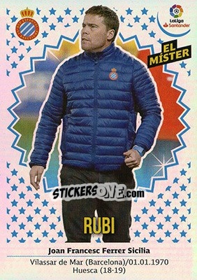 Sticker ENTRENADOR RCD ESPANYOL - Rubi (16) - Liga Spagnola 2018-2019 - Colecciones ESTE