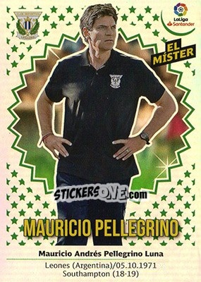 Sticker ENTRENADOR LEGANéS - Mauricio Pellegrino (24) - Liga Spagnola 2018-2019 n. 24 - Colecciones ESTE