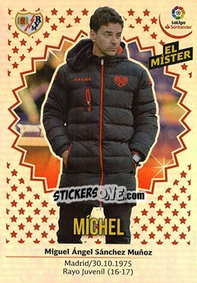 Sticker ENTRENADOR RAYO VALLECANO - Míchel (30) - Liga Spagnola 2018-2019 n. 30 - Colecciones ESTE