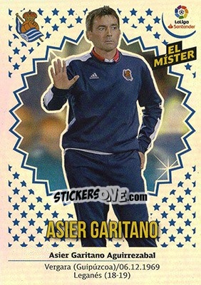 Sticker ENTRENADOR REAL SOCIEDAD - Asier Garitano (32) - Liga Spagnola 2018-2019 n. 32 - Colecciones ESTE