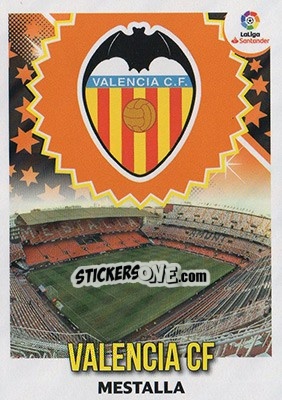 Sticker Escudo Valencia (35) - Liga Spagnola 2018-2019 n. 35 - Colecciones ESTE