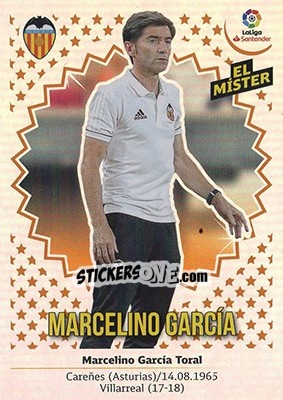 Sticker ENTRENADOR VALENCIA - Marcelino García Toral (36) - Liga Spagnola 2018-2019 - Colecciones ESTE