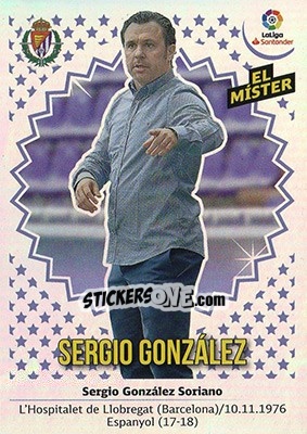 Sticker ENTRENADOR VALLADOLID - Sergio González (38) - Liga Spagnola 2018-2019 - Colecciones ESTE