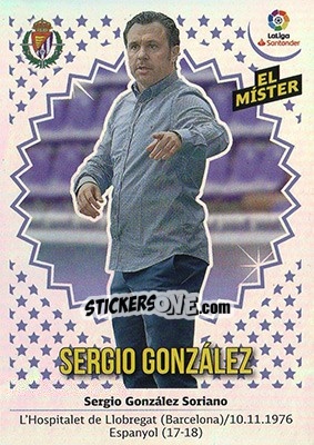 Sticker ENTRENADOR VALLADOLID - Sergio González (38) - Liga Spagnola 2018-2019 n. 38 - Colecciones ESTE