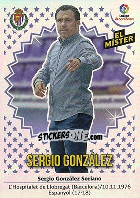 Figurina ENTRENADOR VALLADOLID - Sergio González (38) - Liga Spagnola 2018-2019 - Colecciones ESTE