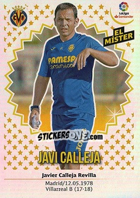 Sticker Entrenador Villarreal - Javi Calleja (40) - Liga Spagnola 2018-2019 n. 40 - Colecciones ESTE