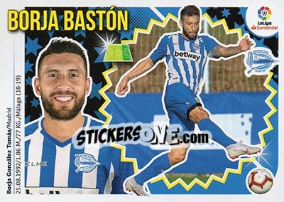 Sticker 20 Borja Bastón (Deportivo Alavés) - Liga Spagnola 2018-2019 n. 730 - Colecciones ESTE