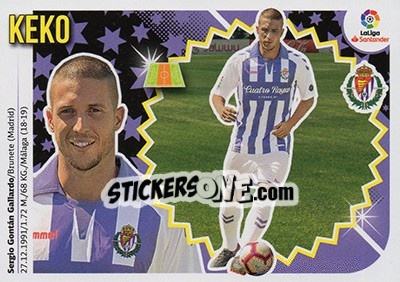 Sticker 24 Keko (Real Valladolid CF) - Liga Spagnola 2018-2019 n. 734 - Colecciones ESTE