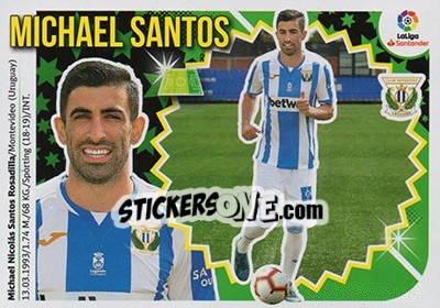 Sticker 25 Michael Santos (CD Leganés) - Liga Spagnola 2018-2019 n. 735 - Colecciones ESTE