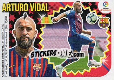 Sticker 29 Arturo Vidal (FC Barcelona) - Liga Spagnola 2018-2019 - Colecciones ESTE