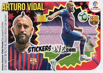 Sticker 29 Arturo Vidal (FC Barcelona) - Liga Spagnola 2018-2019 n. 739 - Colecciones ESTE