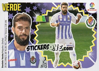 Sticker 30 Verde (Real Valladolid CF) - Liga Spagnola 2018-2019 n. 740 - Colecciones ESTE