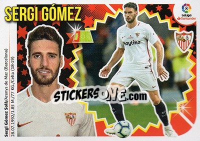 Sticker 33 Sergi Gómez (Sevilla FC) - Liga Spagnola 2018-2019 - Colecciones ESTE