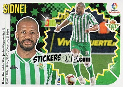 Sticker 36 Sidnei (Real Betis) - Liga Spagnola 2018-2019 n. 746 - Colecciones ESTE