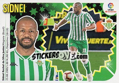 Cromo 36 Sidnei (Real Betis) - Liga Spagnola 2018-2019 - Colecciones ESTE