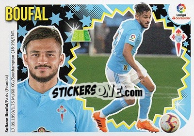 Sticker 39 Boufal (Celta de Vigo) - Liga Spagnola 2018-2019 n. 749 - Colecciones ESTE