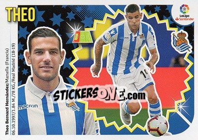 Sticker 40 Theo Hernández (Real Sociedad) - Liga Spagnola 2018-2019 n. 750 - Colecciones ESTE