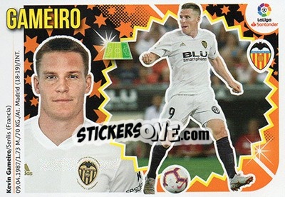 Sticker 42 Gameiro (Valencia CF) - Liga Spagnola 2018-2019 n. 752 - Colecciones ESTE