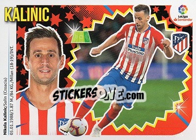 Sticker 48 Kalinic (Atlético de Madrid) - Liga Spagnola 2018-2019 n. 758 - Colecciones ESTE