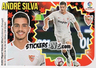 Sticker 49 André Silva (Sevilla FC) - Liga Spagnola 2018-2019 n. 759 - Colecciones ESTE