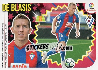 Sticker 54 De Blasis (SD Eibar) - Liga Spagnola 2018-2019 - Colecciones ESTE