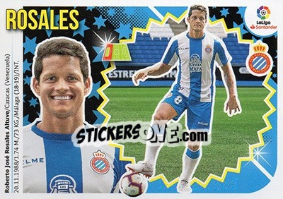 Sticker 57 Rosales (RCD Espanyol) - Liga Spagnola 2018-2019 - Colecciones ESTE