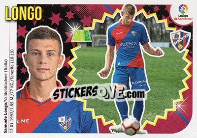Sticker 58 Longo (SD Huesca) - Liga Spagnola 2018-2019 n. 768 - Colecciones ESTE