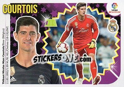 Sticker 59 Courtois (Real Madrid) - Liga Spagnola 2018-2019 n. 769 - Colecciones ESTE